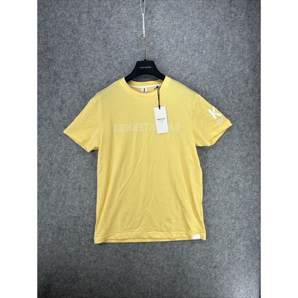 Kenneth Cole Men's Cotton T-Shirt Size Medium Yellow Haze Soft Comfort NWT $49 - Picture 1 of 9